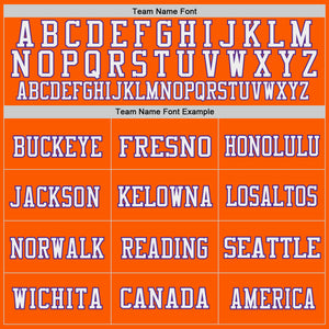 Custom Orange Purple-White Mesh Authentic Throwback Football Jersey