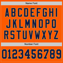 Load image into Gallery viewer, Custom Orange Navy-Old Gold Mesh Authentic Throwback Football Jersey
