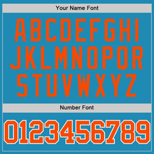 Load image into Gallery viewer, Custom Panther Blue Orange-White Authentic Basketball Jersey
