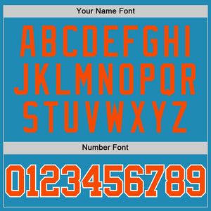 Custom Panther Blue Orange-White Authentic Basketball Jersey