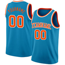 Load image into Gallery viewer, Custom Panther Blue Orange-White Authentic Basketball Jersey
