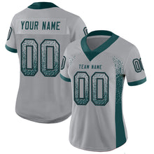 Load image into Gallery viewer, Custom Light Gray Midnight Green-Black Drift Fashion Football Jersey
