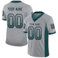 Load image into Gallery viewer, Custom Light Gray Midnight Green-Black Drift Fashion Football Jersey
