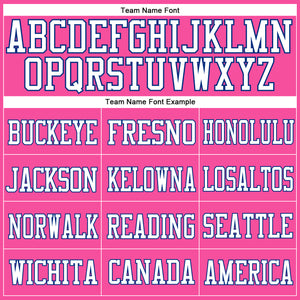 Custom Pink White-Royal Mesh Authentic Football Jersey
