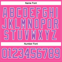 Load image into Gallery viewer, Custom Pink Medium Purple-White Hockey Lace Neck Jersey
