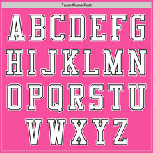 Load image into Gallery viewer, Custom Pink White-Black Authentic Baseball Jersey
