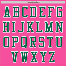 Load image into Gallery viewer, Custom Pink Kelly Green-White Authentic Baseball Jersey
