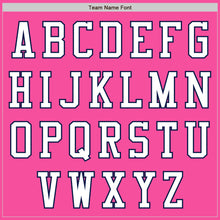 Load image into Gallery viewer, Custom Pink White-Navy Authentic Baseball Jersey
