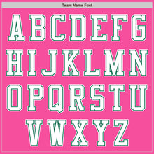 Load image into Gallery viewer, Custom Pink White-Kelly Green Authentic Baseball Jersey

