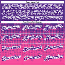 Load image into Gallery viewer, Custom Purple Pink-White 3D Pattern Design Gradient Square Shape Performance Polo Shirt
