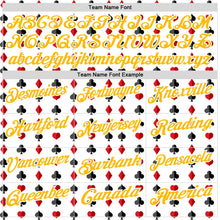 Load image into Gallery viewer, Custom White Gold 3D Gambling Poker Performance Polo Shirt
