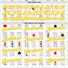 Load image into Gallery viewer, Custom White Yellow 3D Gambling Poker Performance Polo Shirt
