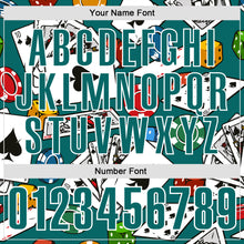 Load image into Gallery viewer, Custom Teal White 3D Gambling Poker Performance Polo Shirt
