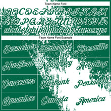 Load image into Gallery viewer, Custom White Kelly Green 3D Pattern Design Abstract Brush Stroke Performance Polo Shirt
