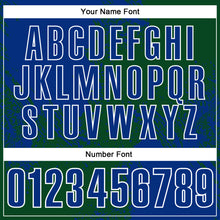 Load image into Gallery viewer, Custom Royal Green-White 3D Pattern Design Abstract Brush Stroke Performance Polo Shirt
