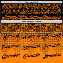 Load image into Gallery viewer, Custom Black Bay Orange 3D Gradient Square Shape Performance Polo Shirt

