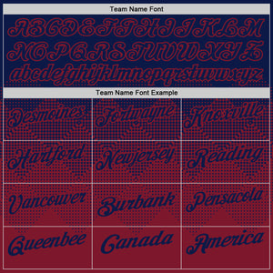 Custom Navy Crimson 3D Gradient Square Shape Performance Polo Shirt