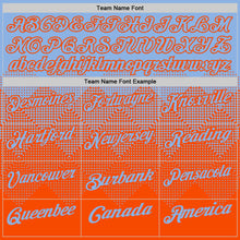 Load image into Gallery viewer, Custom Light Blue Orange 3D Gradient Square Shape Performance Polo Shirt

