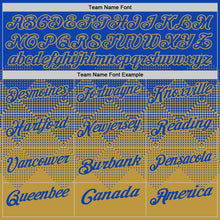 Load image into Gallery viewer, Custom Thunder Blue Old Gold 3D Gradient Square Shape Performance Polo Shirt
