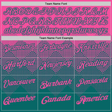 Load image into Gallery viewer, Custom Pink Teal 3D Gradient Square Shape Performance Polo Shirt
