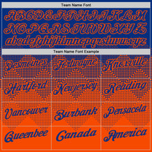Load image into Gallery viewer, Custom Royal Orange 3D Gradient Square Shape Performance Polo Shirt
