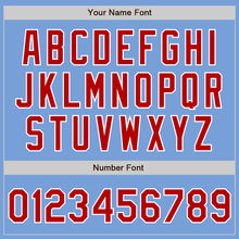 Load image into Gallery viewer, Custom Powder Blue Red-White Authentic Baseball Jersey
