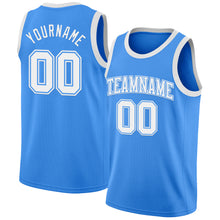 Load image into Gallery viewer, Custom Powder Blue White Authentic Basketball Jersey
