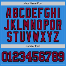 Load image into Gallery viewer, Custom Powder Blue Maroon-Black Authentic Basketball Jersey
