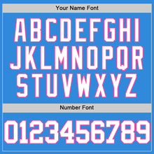 Load image into Gallery viewer, Custom Powder Blue White-Pink Authentic Basketball Jersey
