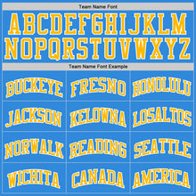 Load image into Gallery viewer, Custom Powder Blue Gold-White Authentic Basketball Jersey
