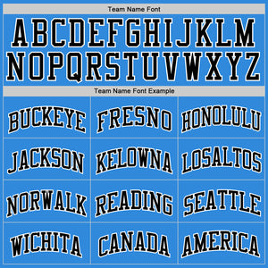 Custom Powder Blue Black-White Authentic Basketball Jersey