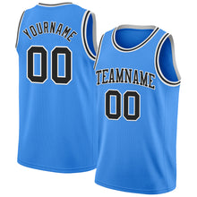 Load image into Gallery viewer, Custom Powder Blue Black-White Authentic Basketball Jersey
