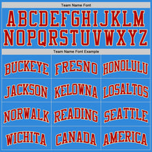 Load image into Gallery viewer, Custom Powder Blue Red-Cream Authentic Basketball Jersey
