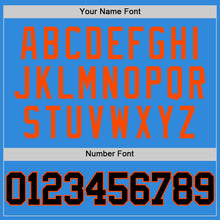 Load image into Gallery viewer, Custom Powder Blue Black-Orange Authentic Basketball Jersey
