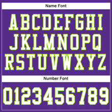 Load image into Gallery viewer, Custom Purple White-Neon Green Mesh Authentic Football Jersey
