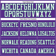 Load image into Gallery viewer, Custom Purple White-Kelly Green Mesh Authentic Football Jersey
