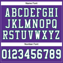 Load image into Gallery viewer, Custom Purple White-Kelly Green Mesh Authentic Football Jersey
