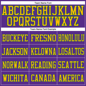 Custom Purple Gold-Kelly Green Mesh Authentic Football Jersey