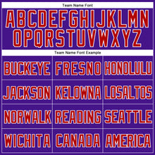 Load image into Gallery viewer, Custom Purple Red-White Mesh Authentic Throwback Baseball Jersey
