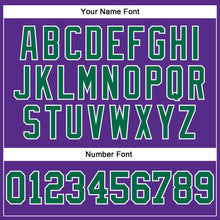 Load image into Gallery viewer, Custom Purple Kelly Green-White Authentic Football Jersey
