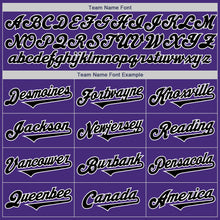 Load image into Gallery viewer, Custom Purple Black-White Authentic Baseball Jersey

