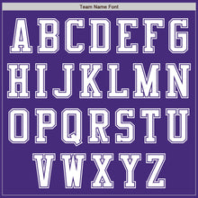 Load image into Gallery viewer, Custom Purple White Authentic Baseball Jersey
