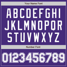 Load image into Gallery viewer, Custom Purple White Authentic Baseball Jersey
