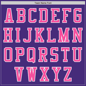 Custom Purple Pink-White Authentic Baseball Jersey