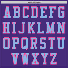 Load image into Gallery viewer, Custom Purple Light Blue-Pink Authentic Baseball Jersey
