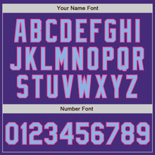 Load image into Gallery viewer, Custom Purple Light Blue-Pink Authentic Baseball Jersey
