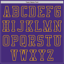 Load image into Gallery viewer, Custom Purple Gold Authentic Baseball Jersey
