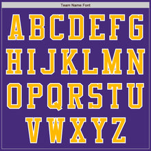 Load image into Gallery viewer, Custom Purple Gold-White Authentic Baseball Jersey
