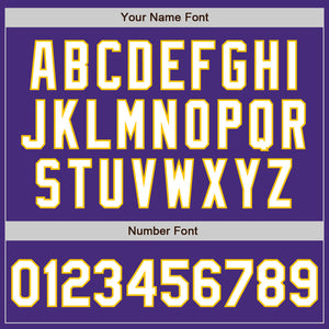Custom Purple White-Yellow Authentic Baseball Jersey
