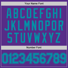 Load image into Gallery viewer, Custom Purple Teal Authentic Throwback Basketball Jersey
